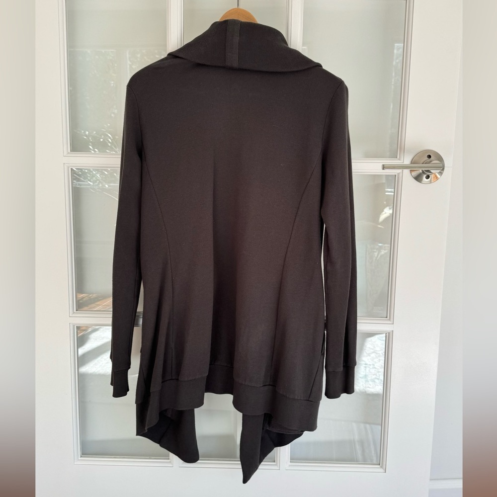 AllSaints cardigan with beautiful collar detail in deep charcoal gray size M - Picture 2 of 10